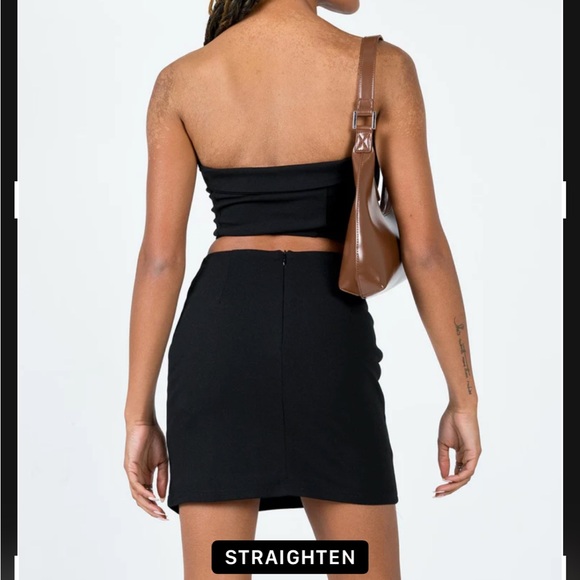 Princess Polly Set skirts/top black US 2 - Picture 3 of 8